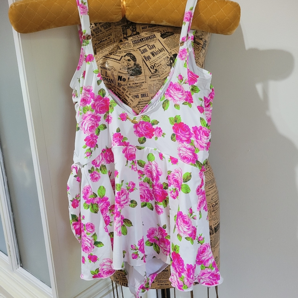 Betsey Johnson Love Always Betsey Print Floral one-piece swim dress - Picture 4 of 8